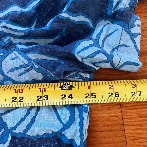 Tommy Bahama Mens Camp Shirt Button Up Beach Hawaiian Floral Silk Blue Size XL - Picture 11 of 12